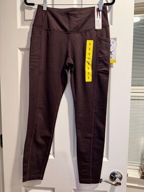 Mondetta Women’s Small Brushed Jacquard Legging in Maroon NWT